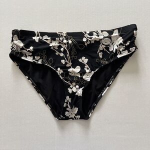 Alex Marie‎ Swimsuit Bottom-Black Floral Size 12
